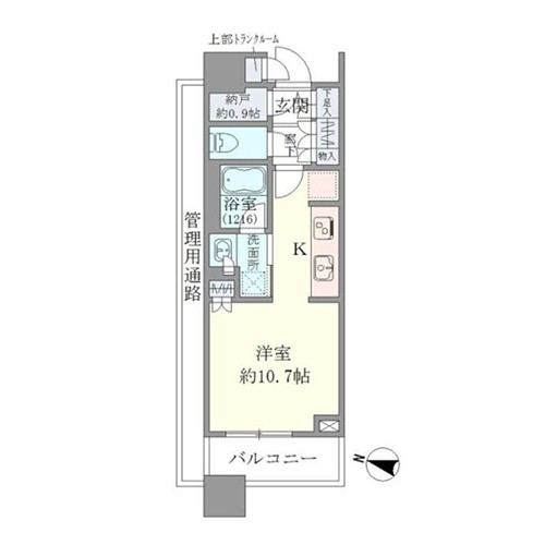 ブリリアタワーズ目黒(1R：30.76㎡)の間取り画像